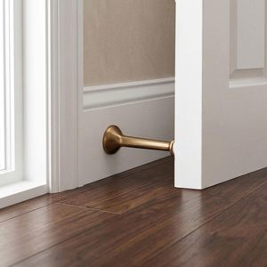 Butée de porte robuste en caoutchouc avec finition métallique pour la maison, le bureau, la chambre et la salle de bain - Product Image 3