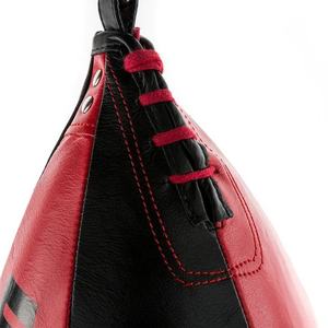 Sac de frappe lourd réglable avec logo personnalisé, rempli d'air, à extrémité unique, en cuir PU véritable rouge et noir, pour entraînement de boxe MMA UFC - Product Image 4