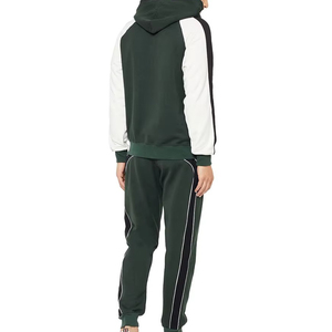 Conjunto Deportivo Premium de Talla Grande, Chaqueta con Capucha y Pantalones, Resistente al Viento, Ecológico, Diseño Hip Hop, Color Sólido, Poliéster/Algodón - Product Image 4
