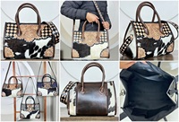 Sac à main en cuir à carreaux fait main de luxe de nouvelle mode, sac à main en cuir de vache occidental, sac à bandoulière pour femmes