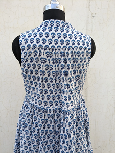 Vestido de Verano 100% Algodón para Mujer, Estampado a Mano, Vestido Maxi de Capas, Diseño Sólido, Sostenible para la Temporada de Otoño/Verano - Product Image 2