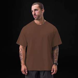 Camiseta personalizada con logo vintage, lavada al ácido, DTG/DTF, para hombre, de algodón grueso, lisa, extragrande, al por mayor, 100% algodón, para hombre. - Product Image 3