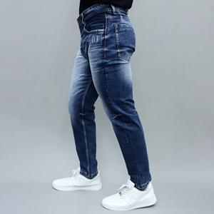 Jean pour homme Gex bleu clair, coupe droite, taille mi-haute, extensible, qualité supérieure, best-seller - Product Image 5