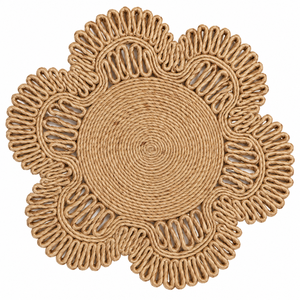 Handwoven Natural Jute Braided Area <b>Rug</b> Modern Style Low <b>Pile</b> Non Slip Washable Bohemian Pattern Medium <b>Thickness</b> for Home - Product Image 1