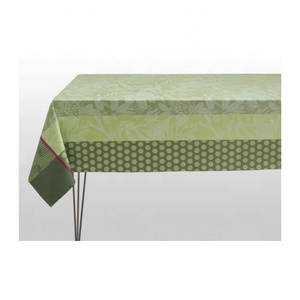Livraison Gratuite Conception Simple Imprimé Brodé Conception Simple Coton Biologique Durable Certifié GOTS Couverture de Table sur Mesure - Product Image 1