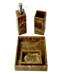 Juego de Baño de Resina Ecológico de Cinco Piezas de Alta Calidad con Diseño Único para Lavamanos, Directo de la India - Product Image 4