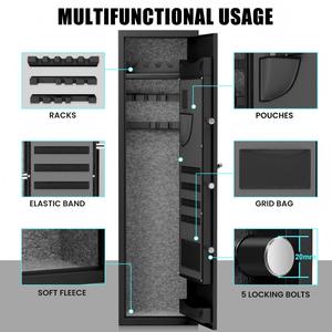 Durable Large Biometric Personal Cabinet High Security Steel <strong>Gunsafe</strong> Box with Fingerprint <strong>Lock</strong> and Key Access - Product Image 4