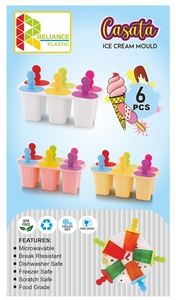 Eco-Friendly Plastic Ice Mold <b>Maker</b> Set & Ice Pop <b>Maker</b> with Ice <b>Cream</b> Sticks - Product Image 3
