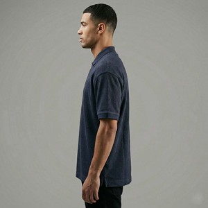T-shirt en jersey 100 % coton tricoté épais avec logo personnalisé pour homme, coupe oversize, anti-plis, style streetwear, vente en gros - Product Image 3
