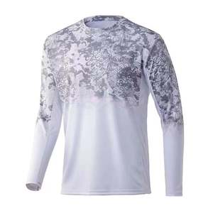 เสื้อตกปลาแขนยาวผู้ชาย UPF50 แห้งเร็ว ลายพราง โพลีเอสเตอร์ สวมหัว สไตล์เสื้อพูลโอเวอร์ สำหรับผู้ใหญ่ เสื้อผ้าสำหรับกิจกรรมกลางแจ้ง - Product Image 1