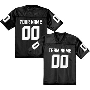 Maillot de football américain pour adultes de qualité supérieure, manches courtes, 100% polyester, sublimation, séchage rapide, logo personnalisé, col en V, OEM - Product Image 3