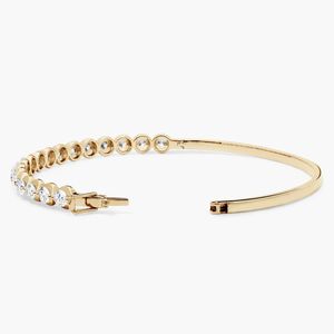 Illusion <b>Bangle</b> <b>Bracelet</b> With Lab-Grown Diamonds In White Gold - Product Image 3