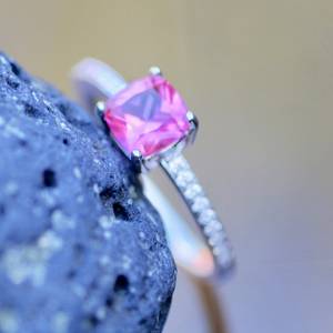 Ethical Pink Topaz Ring Handmade <b>Solid</b> Sterling <b>Silver</b> 925 December Birthstone Gemstone Jewelry Gift For Women - Product Image 2
