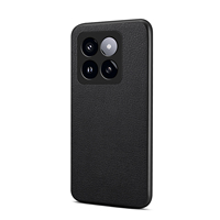 Casing HP Anti Benturan Kulit PU Motif Leci Custom OEM/ODM, Mendukung Pengisian Daya Nirkabel, Kompatibel dengan Xiaomi Seri 17/15/14