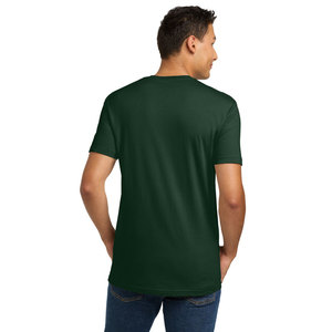 T-shirts tricotés en gros pour marques américaines, 100 % coton, logo personnalisé, vert forêt, respirants, livraison DDP pour les vêtements de niveau A. - Product Image 2