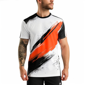 T-shirt pour homme en coton 100% blanc, respirant, écologique, à séchage rapide, pour le sport et la gym, personnalisable par sublimation, vente en gros - Product Image 2