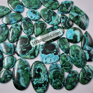 Piedras Preciosas Sueltas de Crisocola y Malaquita 100% Naturales, Cabujón para Joyería, Piedra Mineral en Bruto - Product Image 3