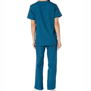 New Arrival Wholesale <b>Plus</b> <b>Size</b> Stylish Women's Medical Nursing <b>Scrubs</b> Hospital Uniforms Customized Logo Women <b>Scrub</b> Sets - Product Image 2