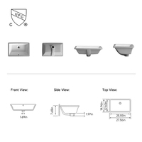 NV2285D Dimensions totales 700x380x195mm Design de cuvette conique Drainage amélioré Nettoyage plus facile Parois latérales coniques Bassin