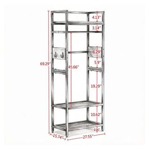 Appendiabiti a Doppio Livello Autoportante in Metallo e Ferro per Armadio e Soggiorno, Versatile Soluzione per Conservare Vestiti e Scarpe - Product Image 3