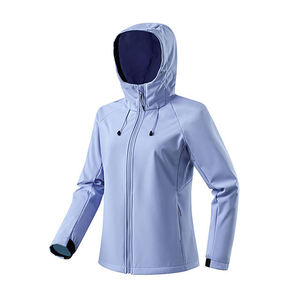Polyester Fleece Interior Outdoor Rain <b>Jacket</b> <b>Men</b> Autumn Thick Loose Fit <b>Soft</b> <b>Shell</b> Waterproof Windbreaker Hooded Stand - Product Image 4