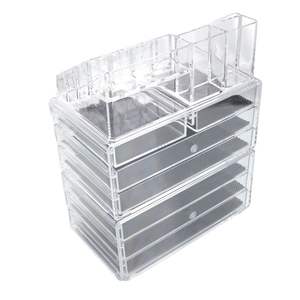 Organisateur de maquillage transparent YF avec 2 petits et 5 grands tiroirs, support de rangement pour cosmétiques - Product Image 3