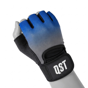 Guantes de Levantamiento de Pesas Unisex, Medios Dedos, Palma Acolchada, Soporte para Muñeca, para Entrenamiento en Gimnasio, Logotipo Personalizado OEM - Product Image 5