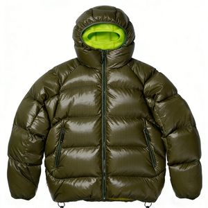 Breathable Windproof Eco-Friendly Plaid Puffer Jacket for <b>Men</b>-Wholesale Stylish Oversized Streetwear Winter Jacket - Product Image 6