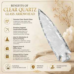 Punta de Cristal de Cuarzo Transparente de 6 Pulgadas, Punta de Lanza Tallada en Cristal, Gran Punta de Cristal Natural para Decoración del Hogar, Regalos Espirituales y Venta al por Mayor - Product Image 3