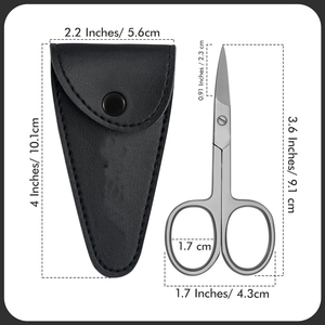 Ciseaux à cuticules professionnels en acier inoxydable allemand de 3,5 pouces, pointe extra fine, lame tranchante, pour usage domestique ou en salon - Product Image 2