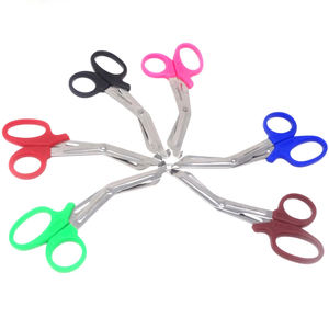 Ciseaux à pansements manuels EMT de qualité supérieure, en acier inoxydable, avec poignée rouge, certifiés CE, fournisseur en gros, service OEM ODM - Product Image 6