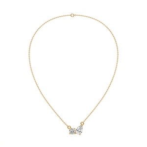 Collar Doble de Diamantes de Lujo, Colgante de Diamantes Naturales y Cultivados en Laboratorio, Joyería Romántica Premium para Compromiso, Regalo para Mujer - Product Image 2