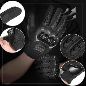 Gants de course à doigts entiers en PU avec protection de la paume, antidérapants, pour usage extérieur, unisexe, fermeture auto-agrippante - Product Image 3