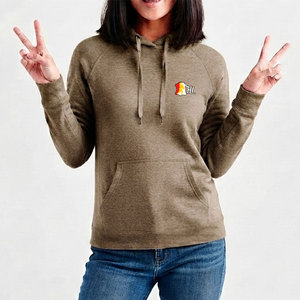 Service OEM personnalisé : Sweat à capuche tricoté pour femme, style streetwear décontracté, épaules tombantes, respirant et écologique - Product Image 1