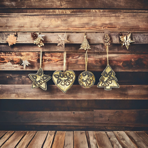 Bola de Navidad festiva de lujo Adornos de árbol Formas de cuentas hechas a mano intrincadas Cuarteto Estrella Corazón Bola bordada de alta calidad - Product Image 1