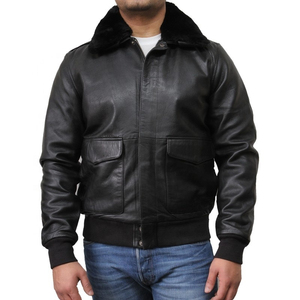 Chaqueta de Cuero de Invierno para Hombre, Nueva Moda, de Alta Calidad, Estilo Urbano, Resistente al Viento, Ecológica, Transpirable, con Cierre Frontal y Mangas Largas - Product Image 1