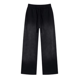 Pantalones de chándal ligeros, casuales, holgados, de pierna recta, oversize para hombre, de felpa francesa de algodón, con logotipo personalizado, lavados - Product Image 6