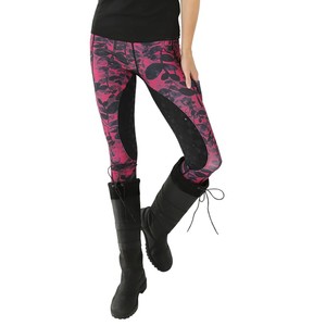 Pantalons d'équitation tendance pour femmes, avec patchs en silicone aux genoux, matière extensible et douce, coupe confortable, élégants pour l'équitation - Product Image 1