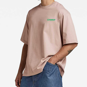 Camiseta de Cuello Redondo para Hombre, Corte Holgado, Hombros Ligeramente Caídos, Estilo Casual, 100% Algodón, Tejido de Punto Jersey de 300 Gramos, Secado Rápido - Product Image 4