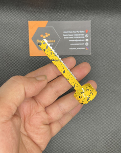 Tête de rasoir jaune Saaqaans Enterprises en acier inoxydable importé, outil de précision pour la texture des cheveux, idéal pour les barbiers - Product Image 1
