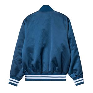 Satin Baseball <b>Jacket</b> For Wholesale Fashionable Streetwear Satin Varsity <b>Jacket</b> For Men - Product Image 5