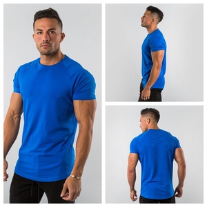 Custom Breathable Fitness T <b>Shirt</b> Printing Cotton Plain Round Neck T <b>Shirt</b> Men <b>White</b> Short Sleeves <b>Slim</b> <b>Fit</b> Gym Tops - Product Image 4
