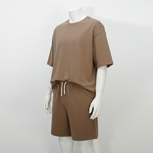 Conjunto de Verano para Hombre, Talla Grande, Transpirable, Estampado, de Dos Piezas, Camiseta y Pantalones Cortos Casuales, 100% Algodón - Product Image 3