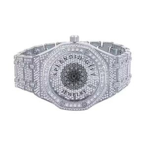 Splendid Gift Jewelry Diamond <b>Watch</b> <b>Case</b> 28mm Analog Quartz Sapphire Crystal ETA Movement Stainless Steel Band Deployment Clasp - Product Image 2