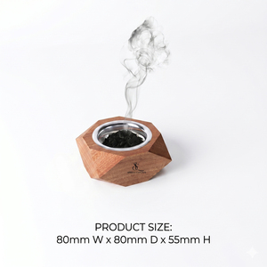 Geometric Design Wooden <b>Bakhoor</b> Burner Modern Hexagon Arabic <b>Oud</b> Incense Holder With Removable Metal Cup Wholesale Incense Use - Product Image 2