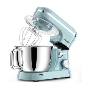 เครื่องผสมอาหารแบบตั้งโต๊ะขนาด 6.5QT พร้อมความเร็ว 10+ ระดับ, โถสแตนเลส, หัวตีแป้ง, หัวตีแบบลวด และหัวตีแบบไม้พาย, สีฟ้า - Product Image 1