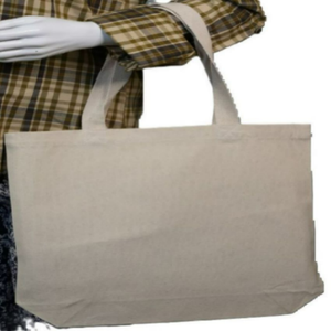 Sac fourre-tout en coton biologique 100% avec logo imprimé personnalisé, fermeture à glissière, options multi-motifs, doublure en toile écologique pour les voyages - Product Image 3