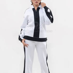 ชุดวอร์มผู้หญิงผ้าฝ้ายปี 2026 ชุดวอร์มสองชิ้นแบบเรียบสำหรับสุภาพสตรี ราคาขายส่ง รับสกรีนโลโก้ ชุดวอร์มผู้หญิงสำหรับขาย - Product Image 3