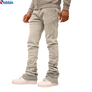 Pantalones Deportivos para Hombre, Tendencia Actual, Personalizados, Fabricados en Algodón Negro Puro, Estilo Hip Hop, Pantalones Acampanados - Product Image 5