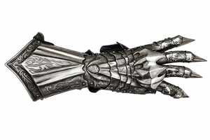 ถุงมืออัศวินยุคกลาง ทำจากเหล็กกล้าไร้สนิม ชุบเงิน สไตล์โบราณ พร้อมลวดลายแกะสลักประณีต ถุงมือเกราะหล่อขึ้นรูป - Product Image 3